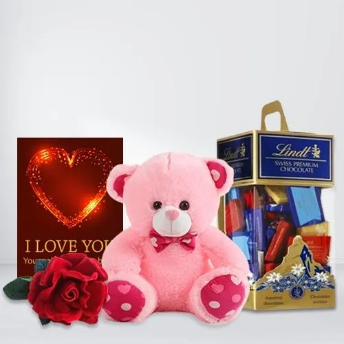 TIED RIBBONS Valentine Week Gift for Girlfriend Wife Girls Women - (Mini  Couple Statue, Teddy Bear, Pendant, Greeting Card, Message Bottles, Rose  Flower and Chocolates Pack Combo) : Amazon.in: Grocery & Gourmet