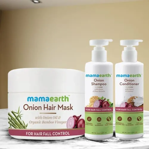 Mamaearth Unisex Set of Onion Hair Fall Control Sustainable Shampoo   Conditioner Price in India Full Specifications  Offers  DTashioncom